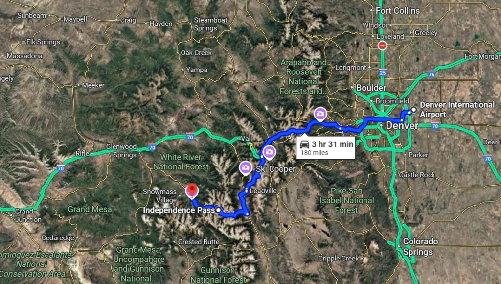 Highway 82: Independence Pass - Detour Aspen