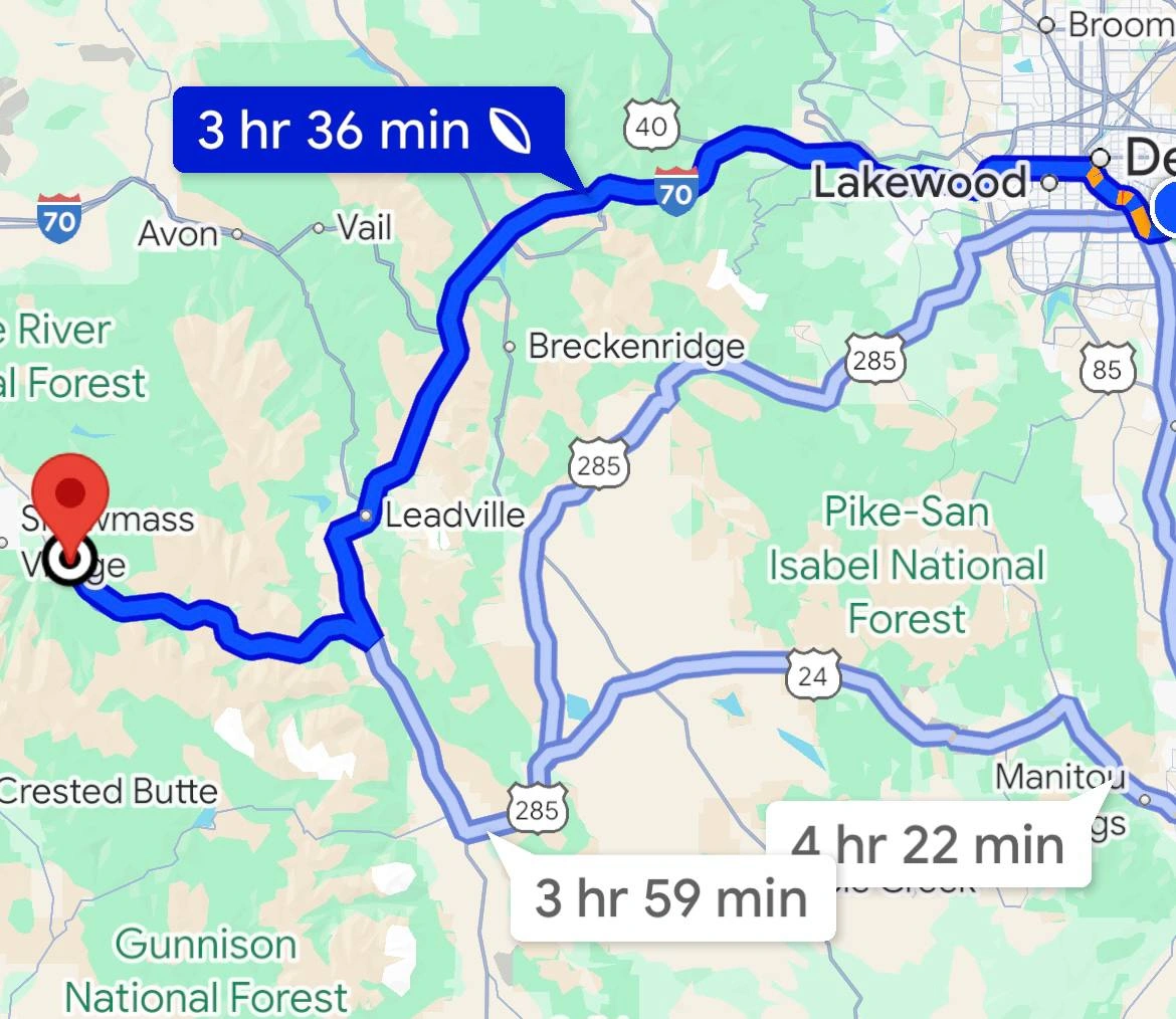 Highway 82: Independence Pass - Detour Aspen