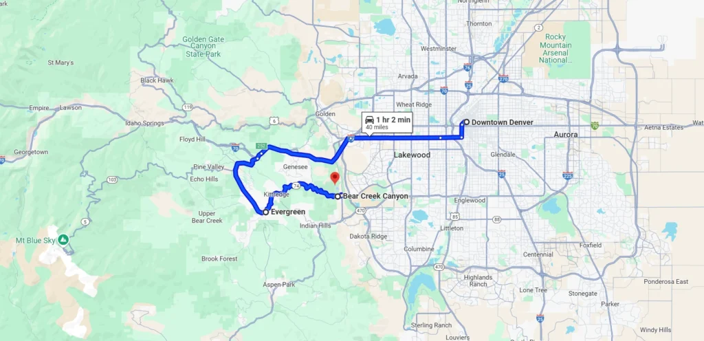 Highway 74 (Bear Creek Canyon) from Evergreen