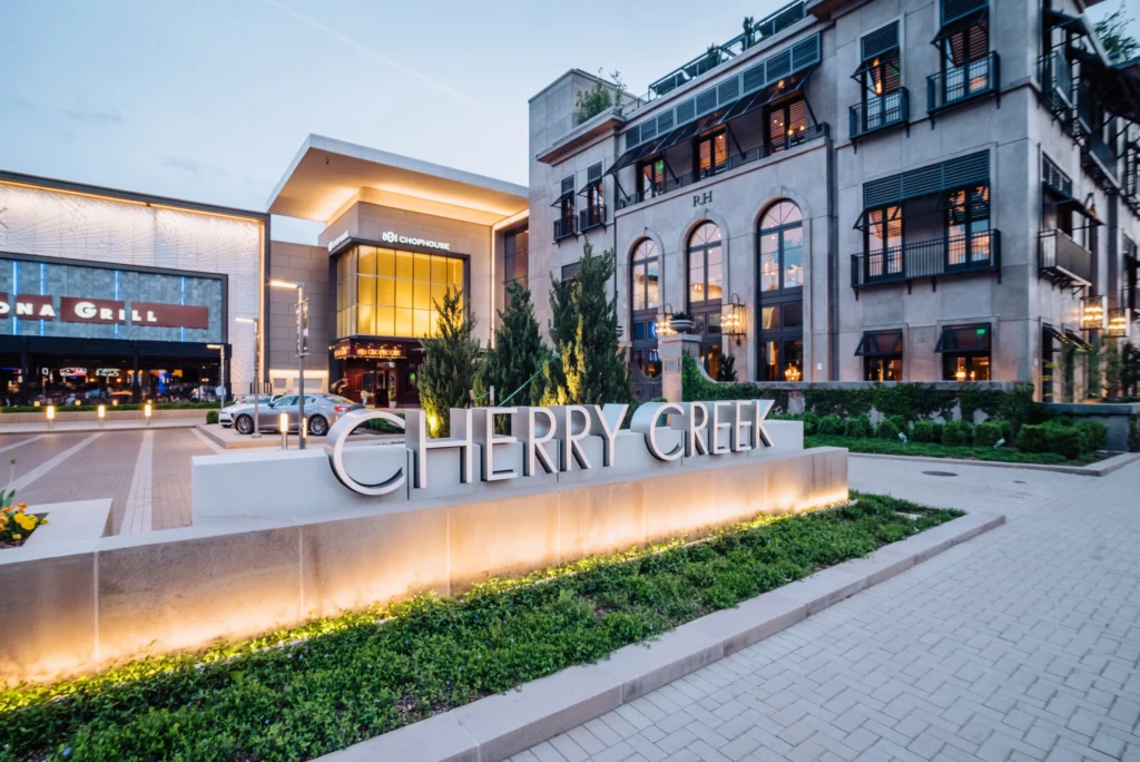 The affluent Cherry Creek neighborhood in Denver, Colorado