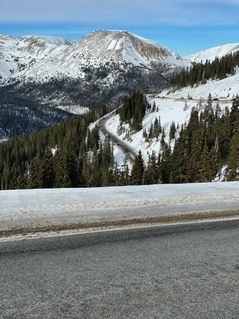 The way to Eisenhower Tunnel in Colorado. From Denver to Vail.