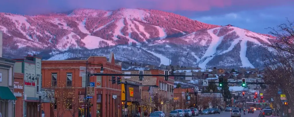 Steamboat Springs and ski resort. Private shuttle service from Denver to Steamboat Springs