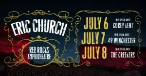 Eric Church - Red Rocks Amphitheatre - Private Car Service Mr. Chauffeur Colorado