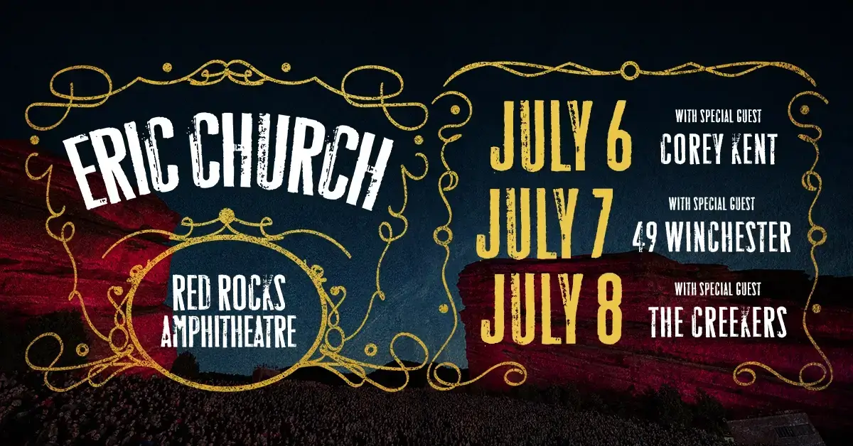 Eric Church - Red Rocks Amphitheatre - Private Car Service Mr. Chauffeur Colorado