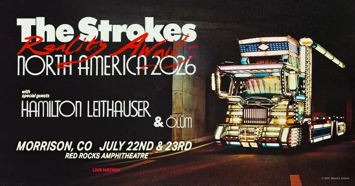 The Strokes at Red Rocks 2026. Private Car / Shuttle Service from Denver